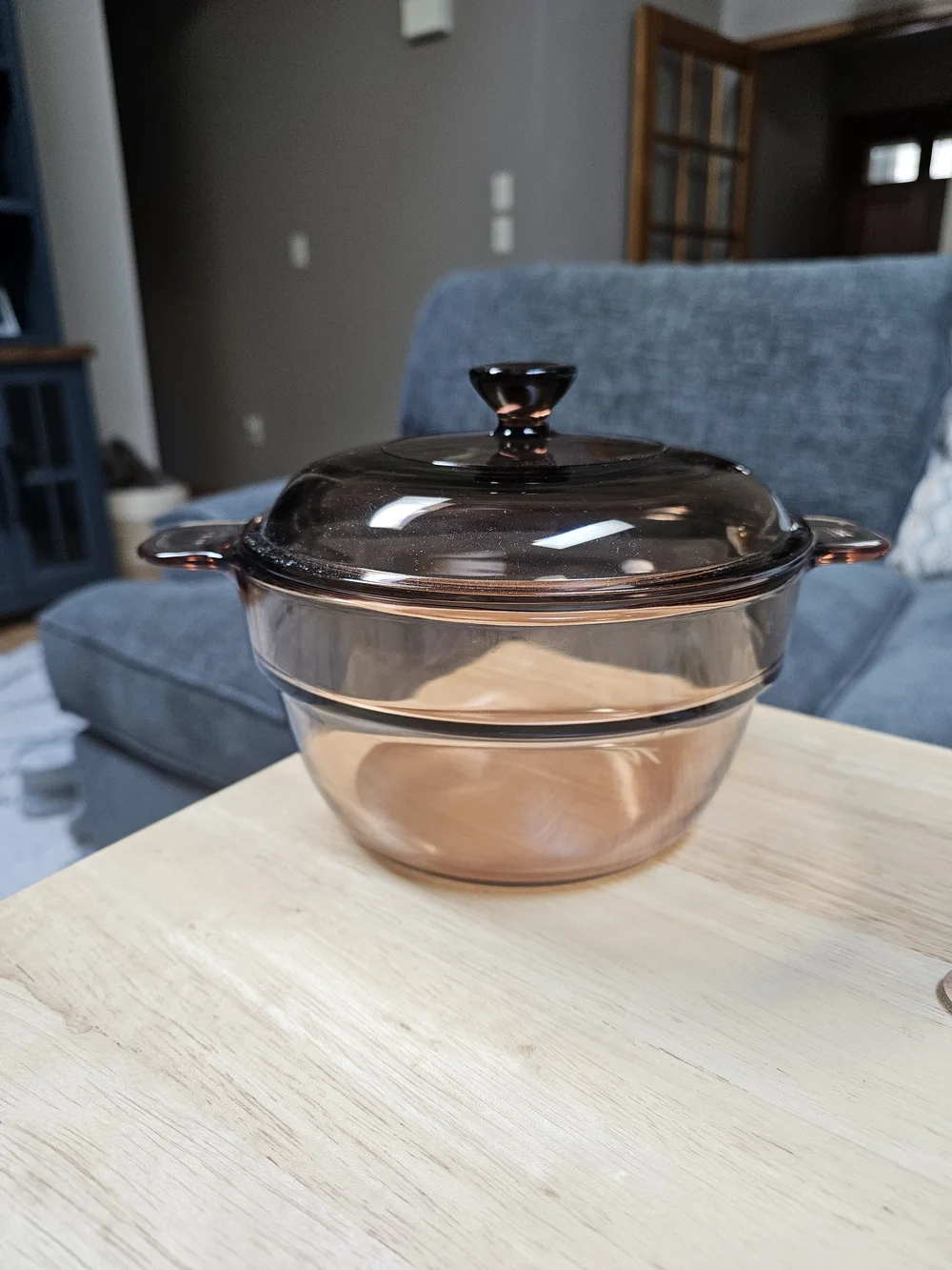 Corningware Amber Glass Covered Casserole with Handles